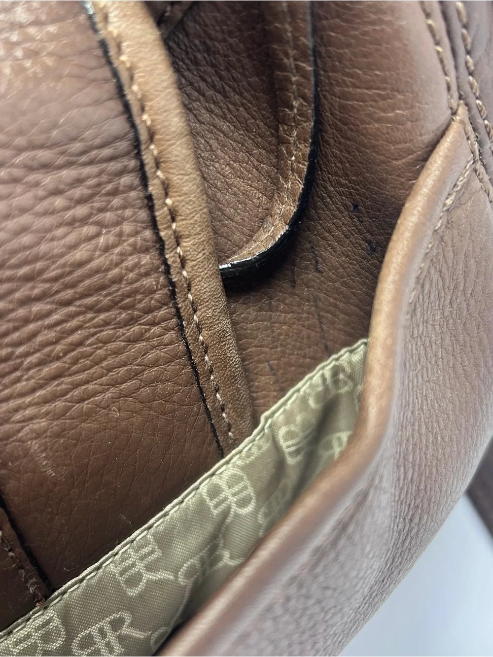 Banana Republic Vintage Brown Leather Hobo Shoulder Bag